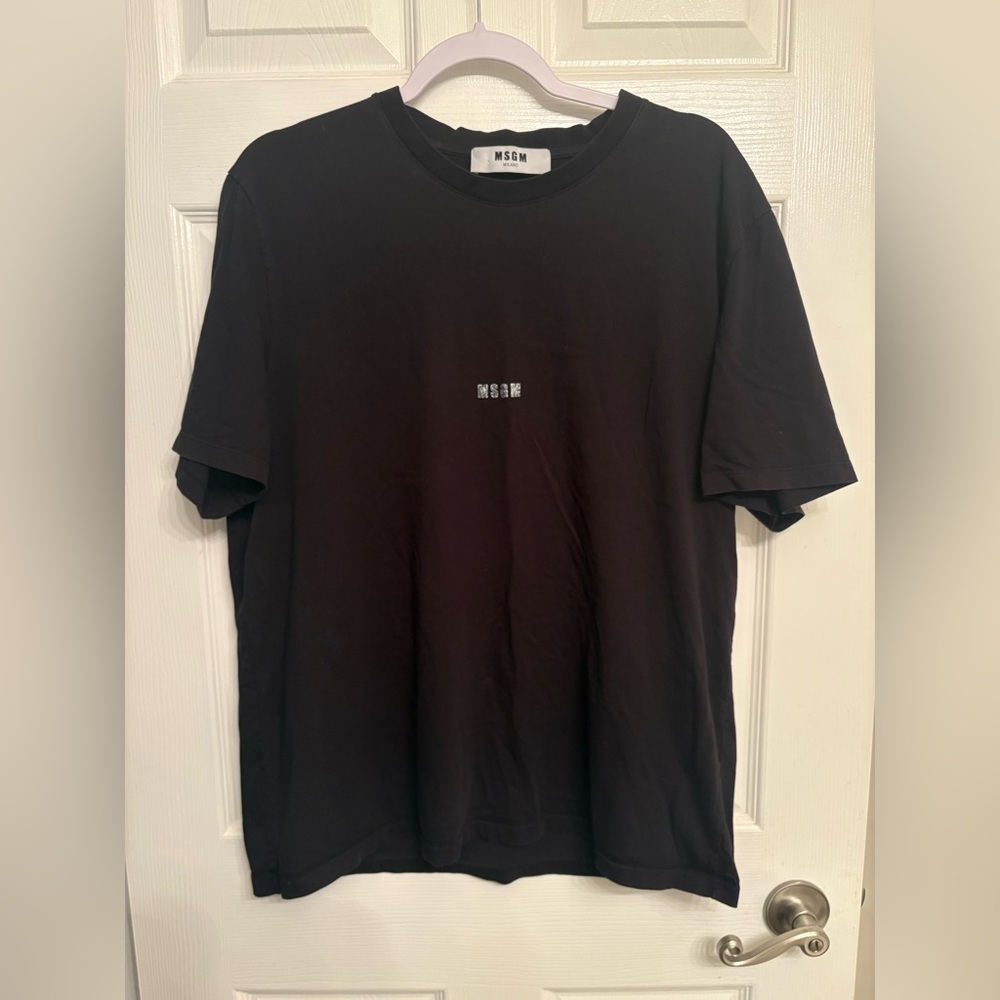 MSGM Logo Black T-Shirt